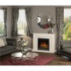 GRADE A1 - Be Modern Hatley Electric Fireplace Suite in Cream with Black Nickel Fire