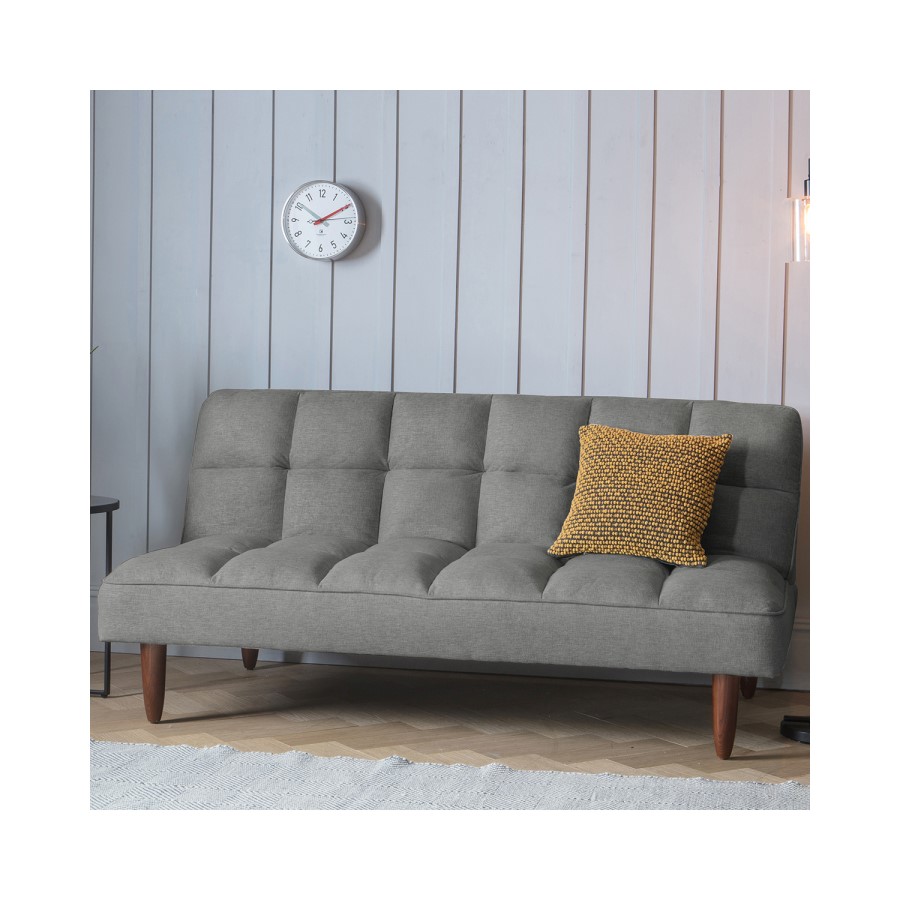 Grey Fabric Click-Clack Sofa Bed - Caspian House