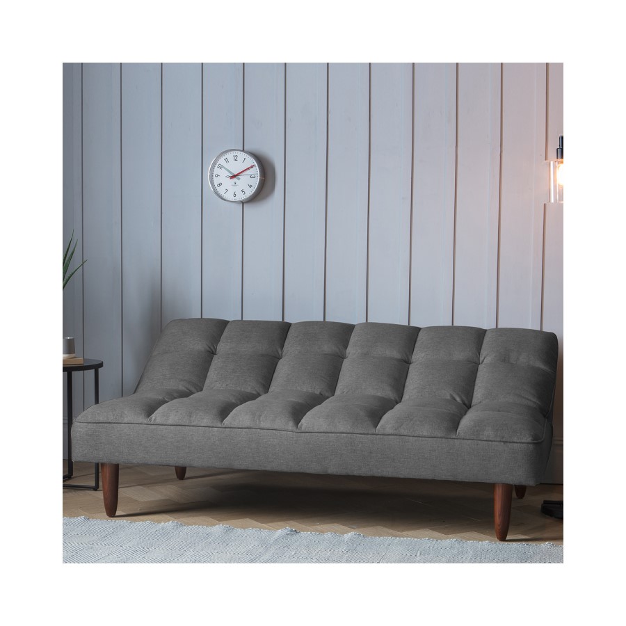 Grey Fabric Click-Clack Sofa Bed - Caspian House