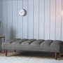 Grey Fabric Click-Clack Sofa Bed - Caspian House