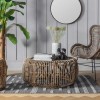 Gallery Soho Wicker Coffee Table with Bent Wood Natural Finish