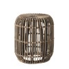 Small Wicker Side Table with Bent Wood Natural Finish - Caspian House