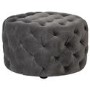 Gallery Sergio Grey Velvet Footstool 