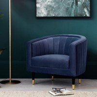 Blue Velvet Armchair - Serrano - Gallery