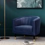 Blue Velvet Armchair - Serrano - Gallery