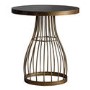 Round Gold Glass Top Side Table - Southgate