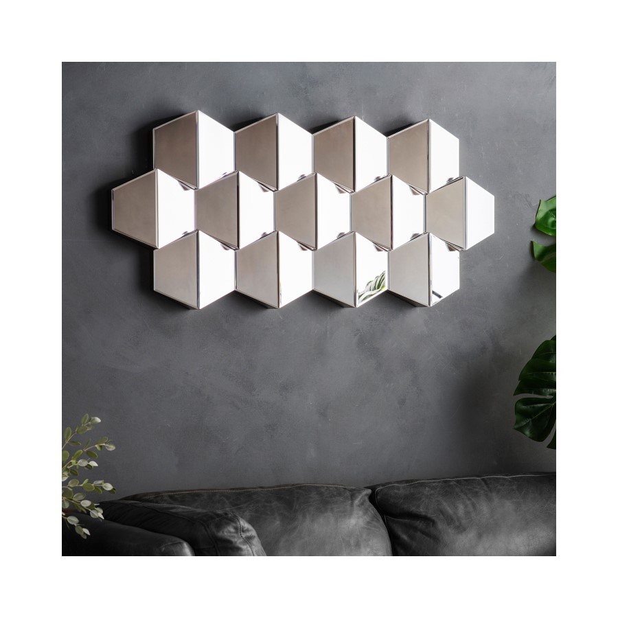 Textured Honeycomb Mirror - Caspian House