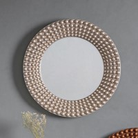 Round Mirror in Silver