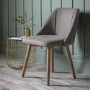 Pair of Elliot Dining Chairs Slate Grey Linen - Caspian House