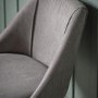 Pair of Elliot Dining Chairs Slate Grey Linen - Caspian House