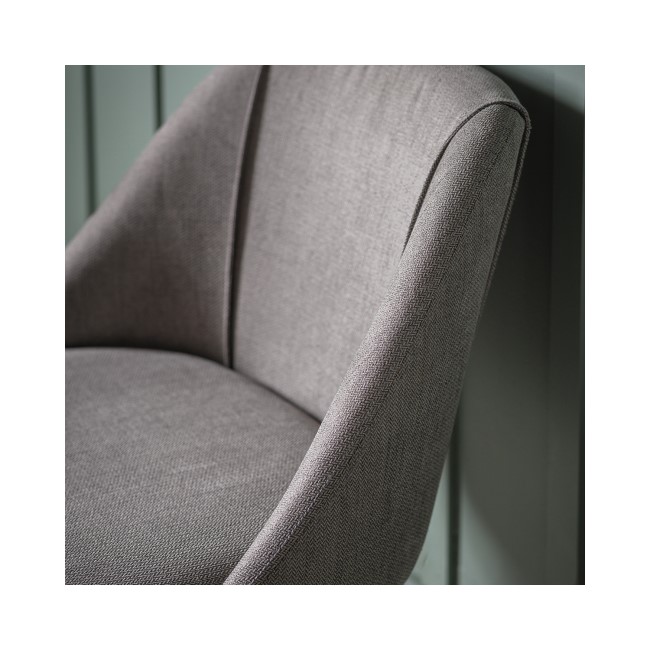 Pair of Elliot Dining Chairs Slate Grey Linen - Caspian House