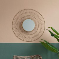 Caspian House Harwell Gold Round Mirror