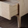 Gallery Milano Solid Oak Light Wood Chevron Style Sideboard with 6 Drawers