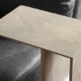 Gallery Milano Solid Oak Light Wood Chevron Style Sofa Table