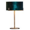 GRADE A2 - Table Lamp with Green Shade &amp; Antique Brass Base - Nicholson