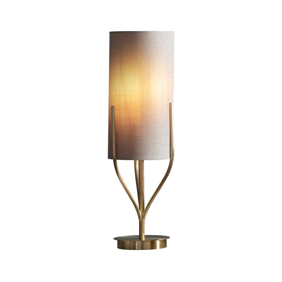 Brushed Brass Brach Table Lamp - Romana