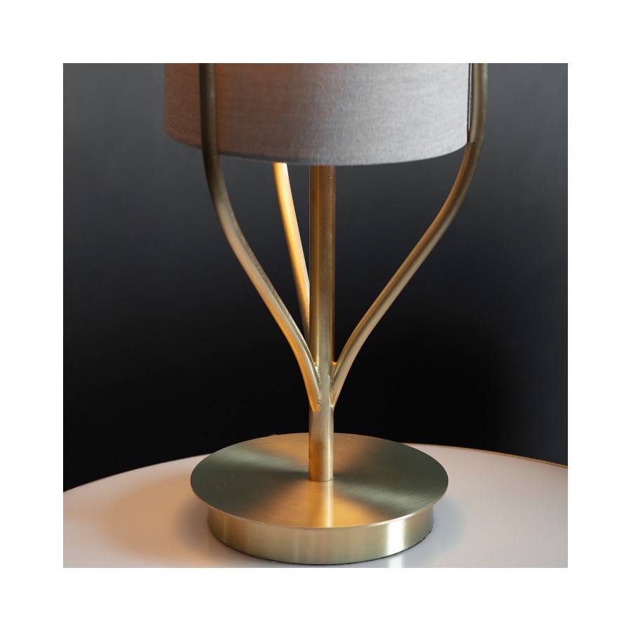 Brushed Brass Brach Table Lamp - Romana