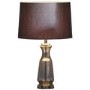 Table Lamp with Grey Shade & Grey Glass Base - Lastrea