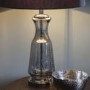 Table Lamp with Grey Shade & Grey Glass Base - Lastrea