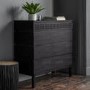 Caspian House Solid 4 Drawer Chest of Drawers in Black