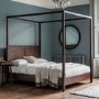 King Size Four Poster Bed Frame in Mango Wood - Retreat - Caspian House