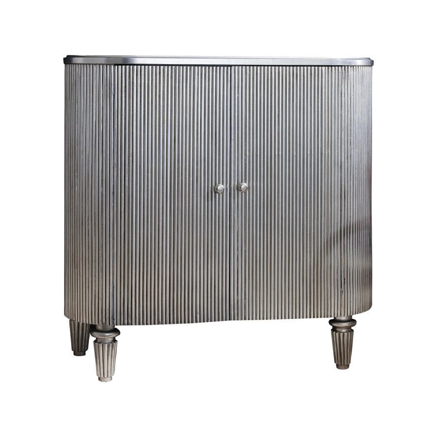 Gallery Jeeves Drinks Cabinet in Silver