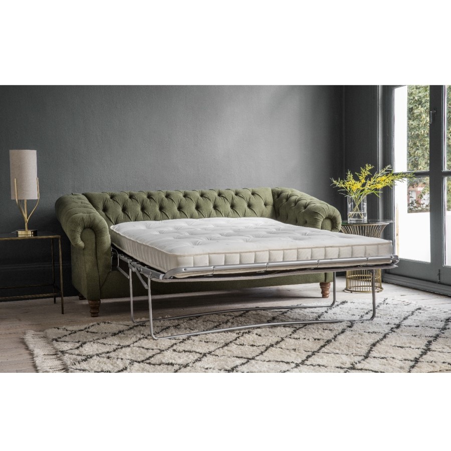 Gallery Chiswick 3 Seater Sofa Bed in Khaki Green - Berwick Range