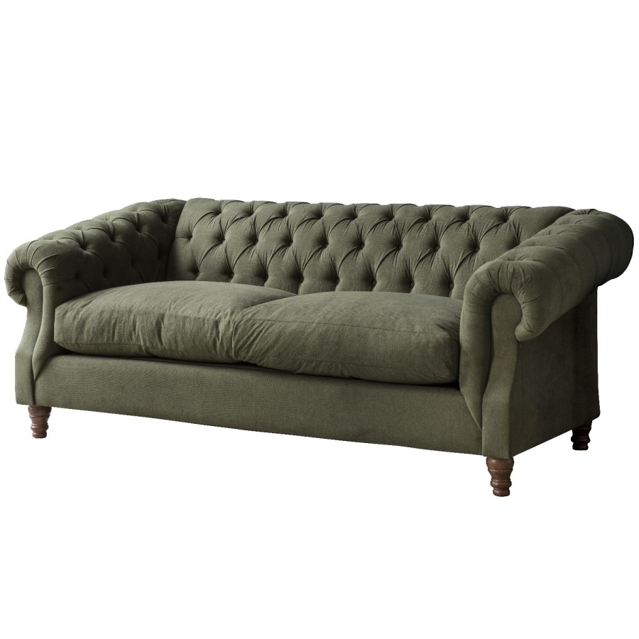 Gallery Chiswick 3 Seater Sofa Bed in Khaki Green - Berwick Range