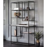 Gallery Pippard Mirrored Open Display Unit Black