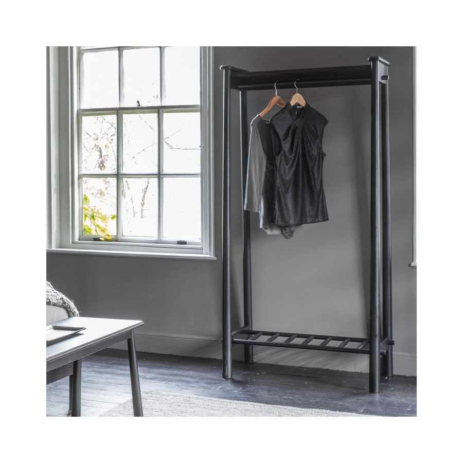 Gallery Wycombe Black Open Wardrobe