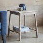 Light Wooden Bedside Table with Shelf - Caspian House
