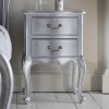 Gallery Chic Silver Bedside Table