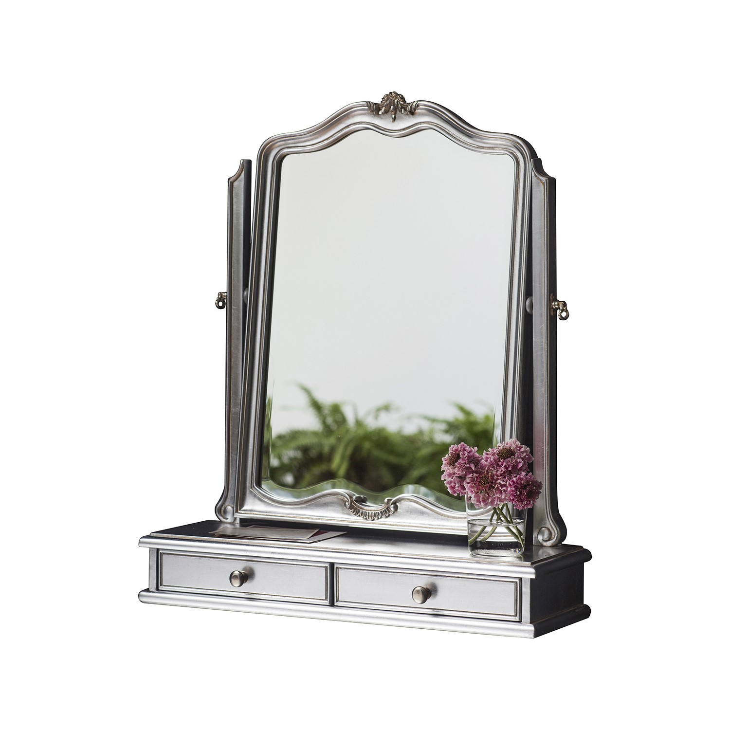 Gallery Chic Silver Dressing Table Mirror Furniture123