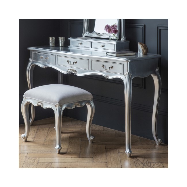 Gallery Chic Silver Dressing Table