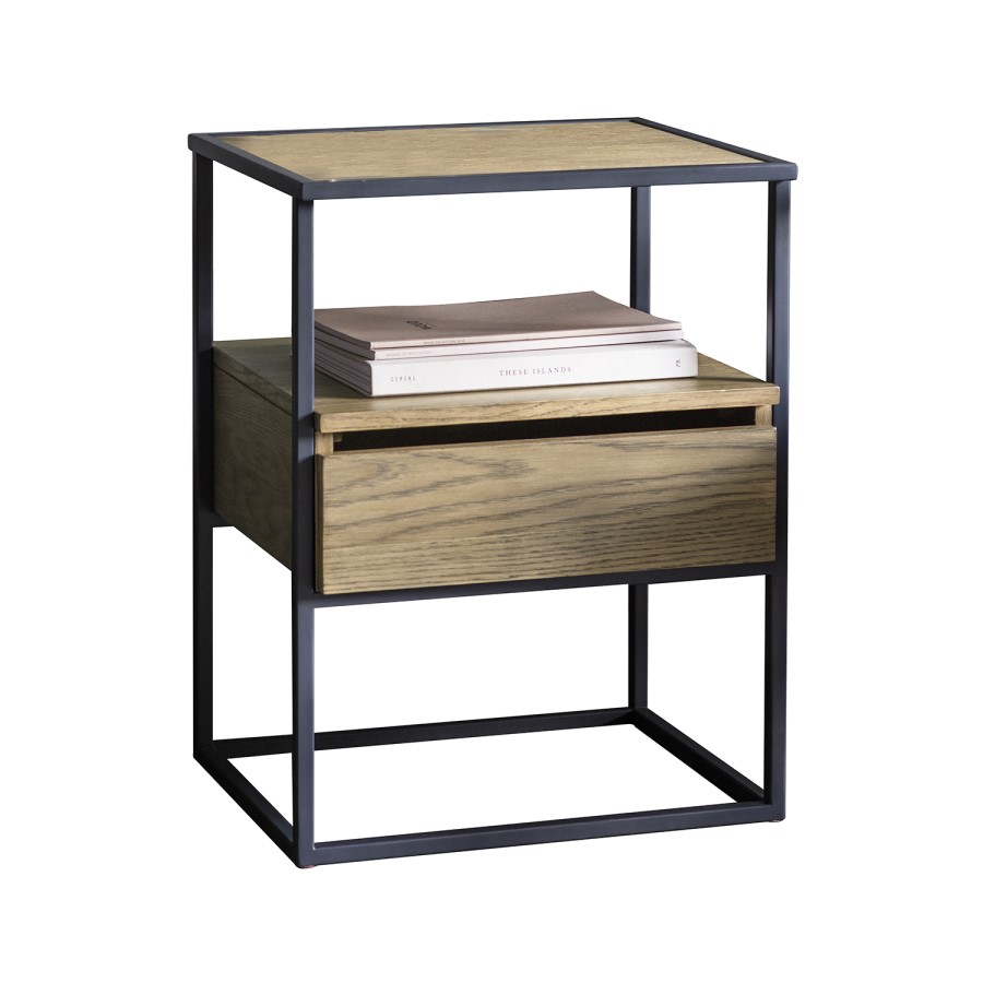 Gallery Balham Oak Bedside Table