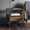 Gallery Balham Smoked Bedside Table