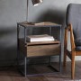 Gallery Balham Smoked Bedside Table