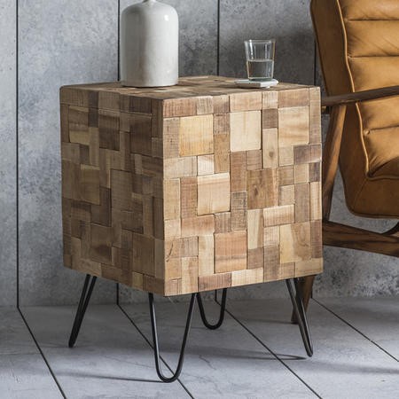 Gallery Mosaic Bedside Table - Furniture123