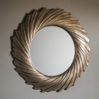 Round Mirror Gold Verdigree - Caspian House 