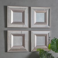 Madrid Square Mirror Pack of 4 - Caspian House  