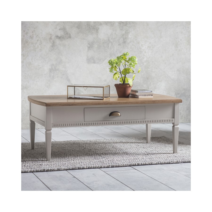 Taupe 1 Drawer Coffee Table - Caspian House