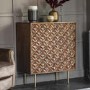 Gallery 2 Door Drinks Cabinet with Carved Finish - Kerala Range