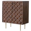 Gallery Solid Wood Sideboard with Nutty Brown &amp; Brass Finish - Kerala Range