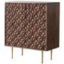 Gallery 2 Door Drinks Cabinet with Carved Finish - Kerala Range