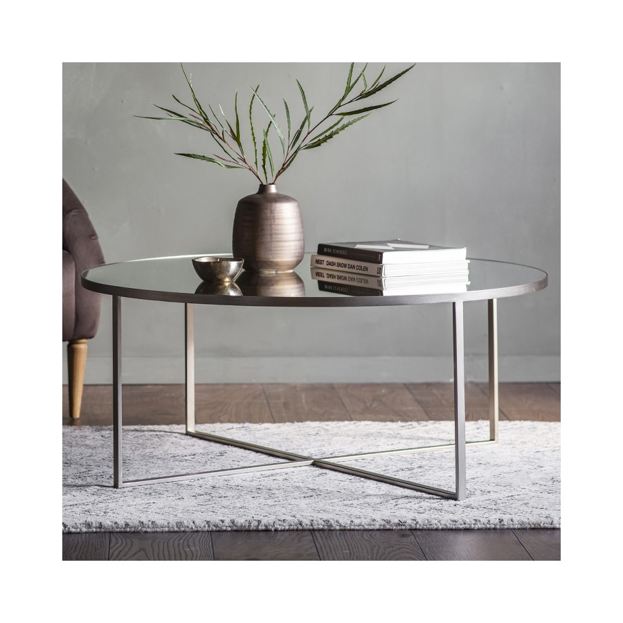 Gallery Torrance Glass Coffee Table Silver