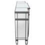 Aurora Boutique Grey Mirrored Sideboard with 4 Doors & 4 Drawers with Crystal Knob Handles