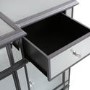 Aurora Boutique Grey Mirrored Sideboard with 4 Doors & 4 Drawers with Crystal Knob Handles