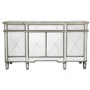 Aurora Boutique Mirrored Sideboard with Gold Trim 4 Doors & 4 Drawers with Crystal Knob Handles