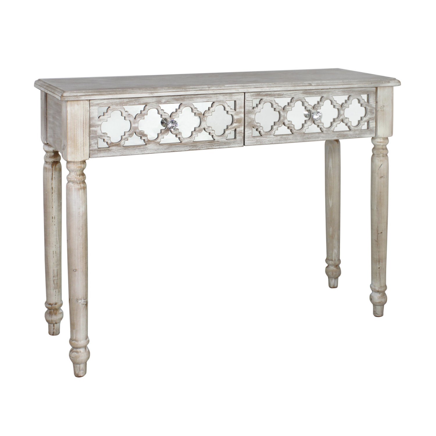 Photo of Aurora boutique miami beach mirrored wood ash 2 drawer console table