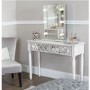 Aurora Boutique Miami Beach Mirrored Wood Ash 2 Drawer Console Table
